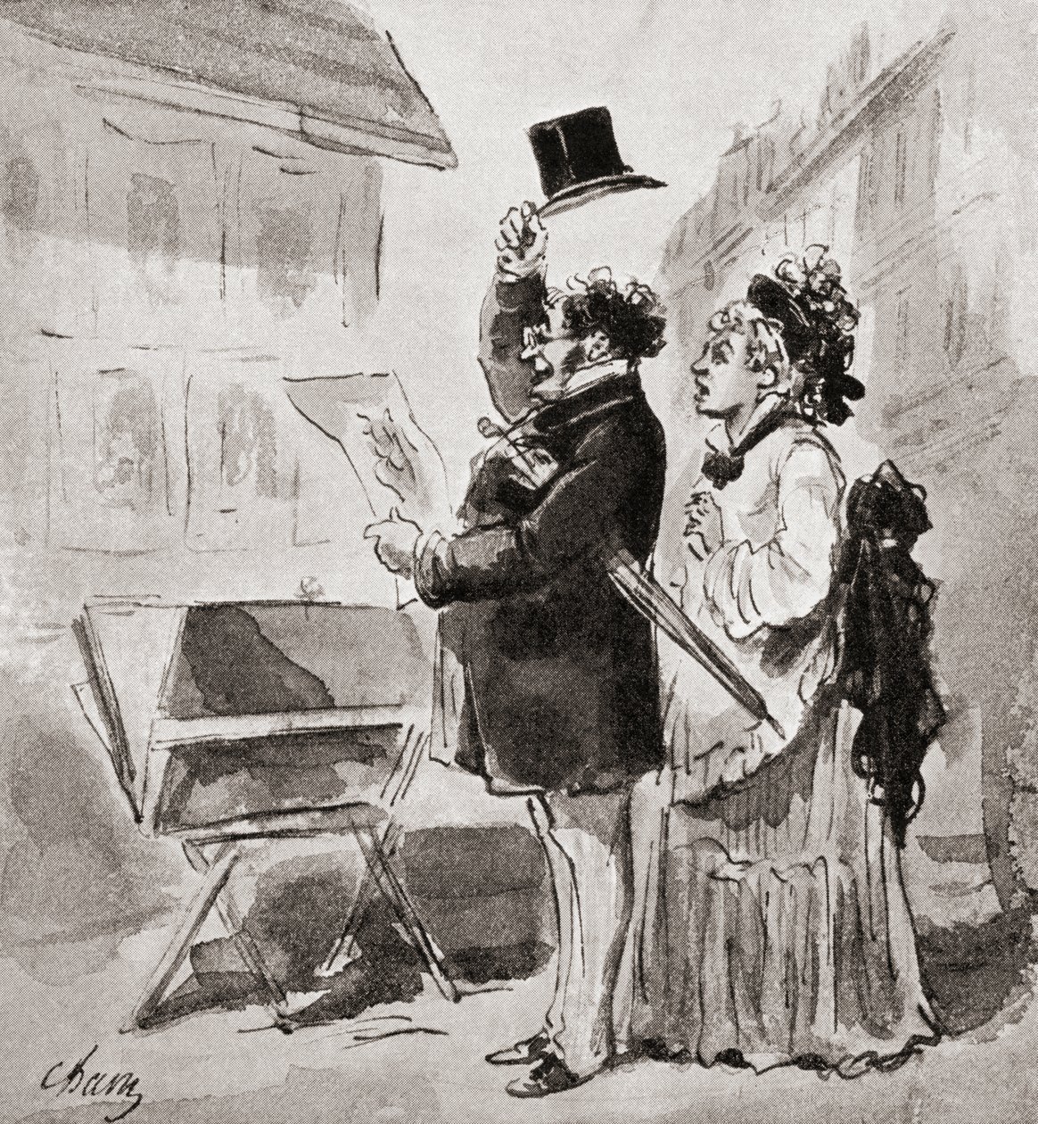 The Enthusiastic Collector, z The Quest of The Print, wydanej w 1932 r. autorstwa Amédée de Noé