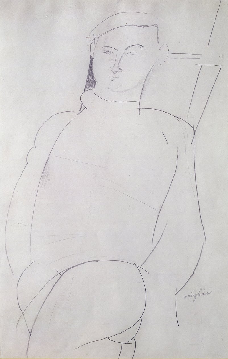 Jacques Lipchitz (1891-1973) ok. 1917 r. autorstwa Amedeo Modigliani
