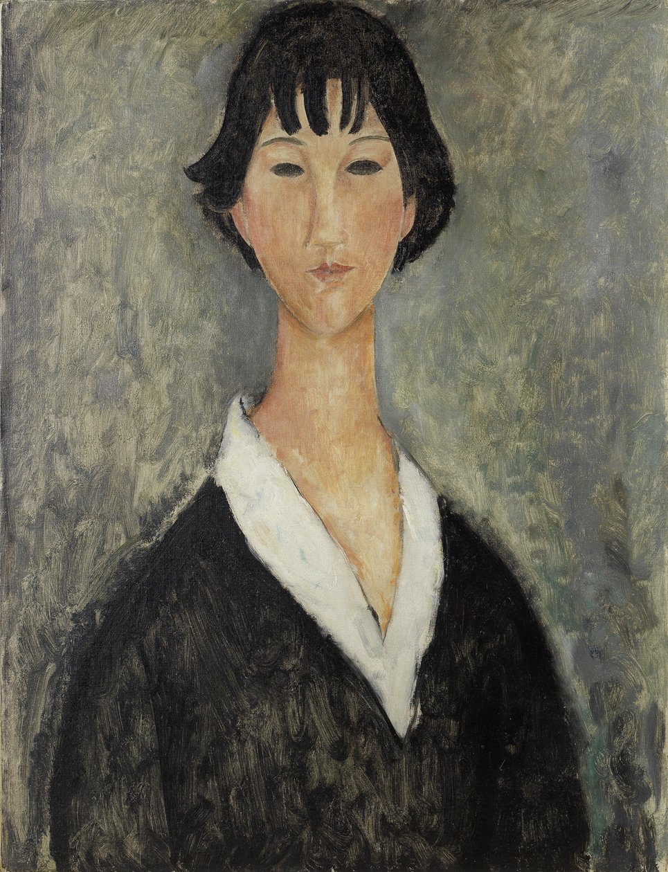 Młoda dziewczyna z ciemnymi włosami autorstwa Amedeo Modigliani
