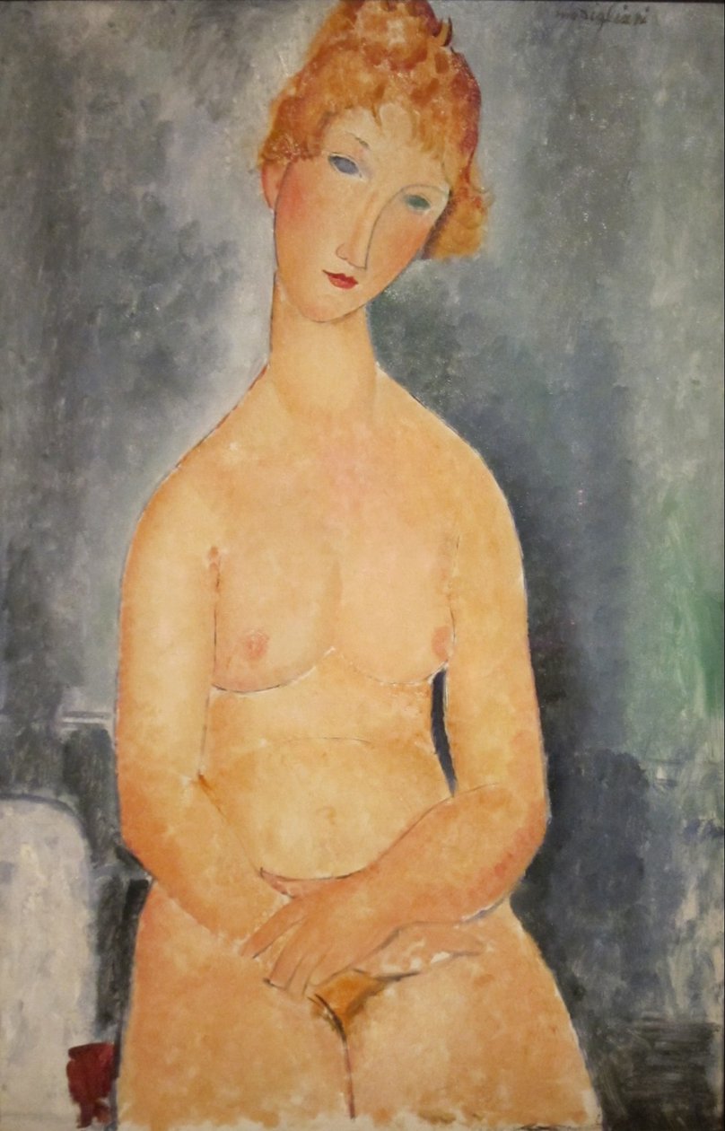 Siedząc nago autorstwa Amedeo Modigliani