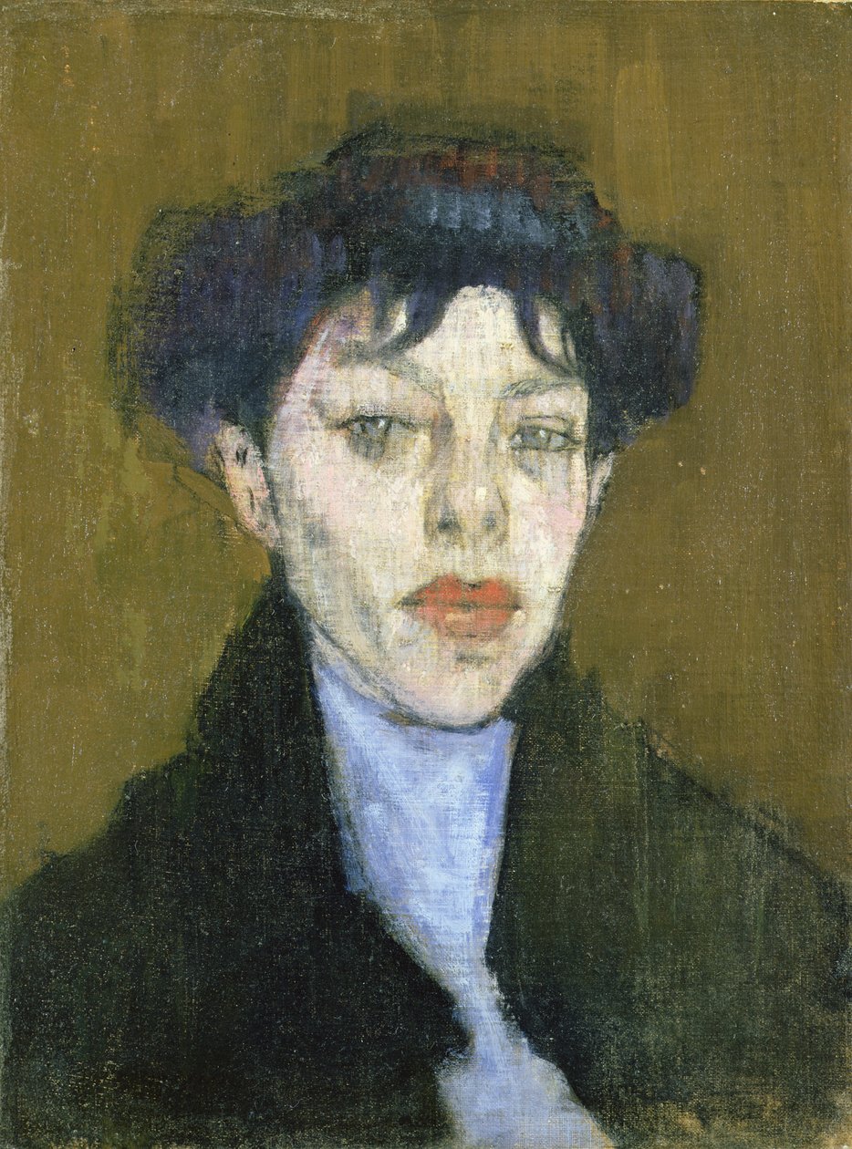 Kobieta w niebieskim szaliku, ok. 1912 autorstwa Amedeo Modigliani