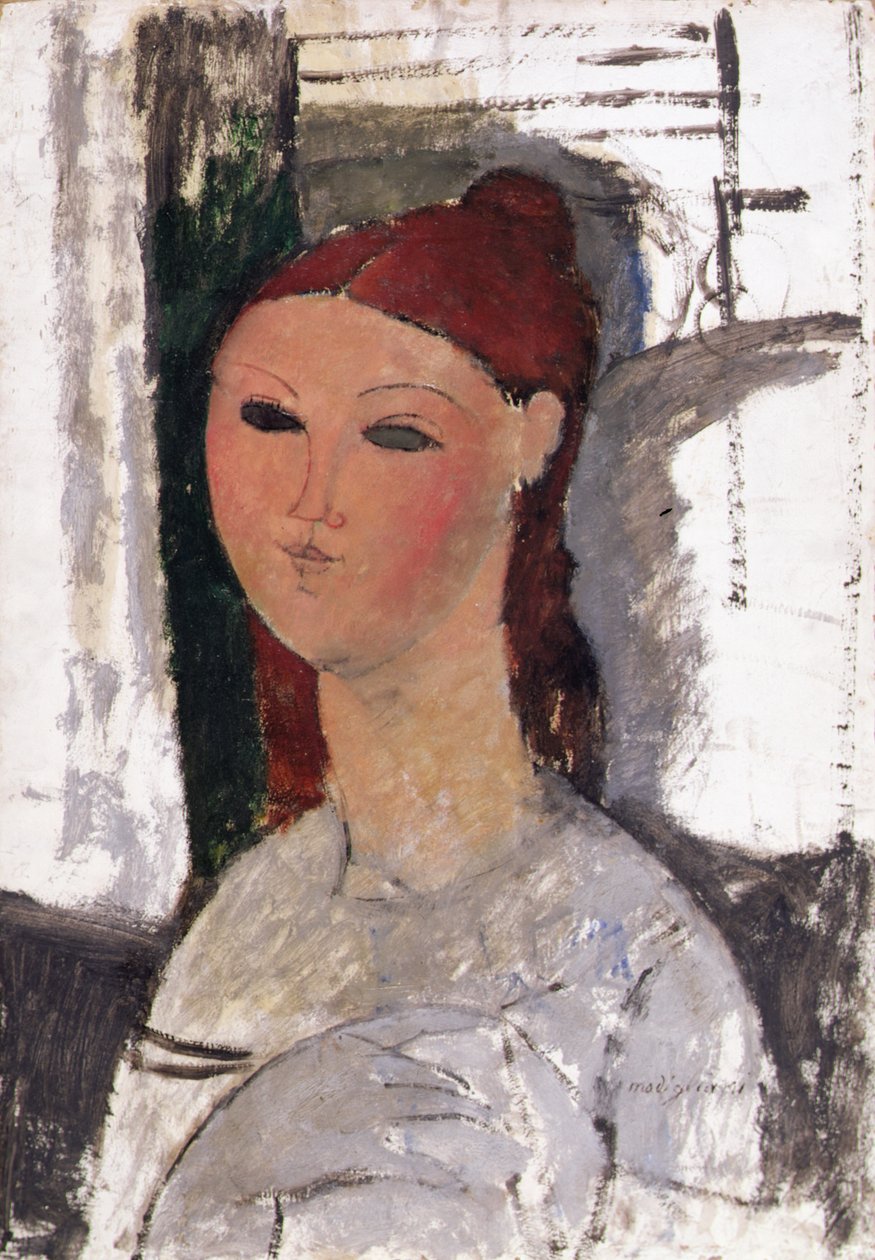 Młoda kobieta, siedząca, ok. 1915 autorstwa Amedeo Modigliani
