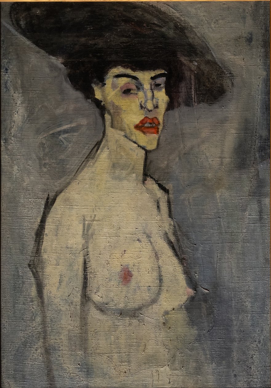 Nagość w kapeluszu autorstwa Amedeo Modigliani