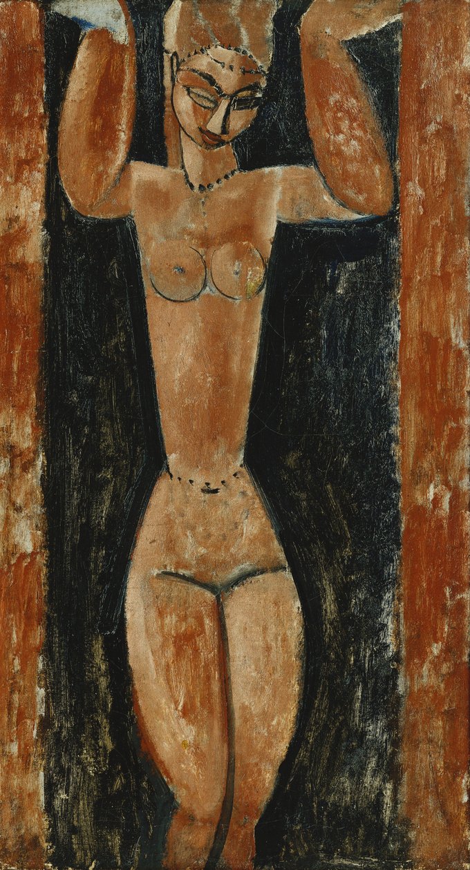 Kariatyda; Kariatyd, ok. 1911-1913 autorstwa Amedeo Modigliani