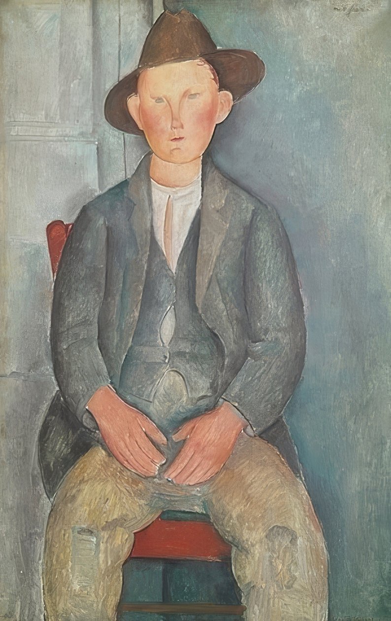 Mały rolnik. około 1918 autorstwa Amedeo Modigliani