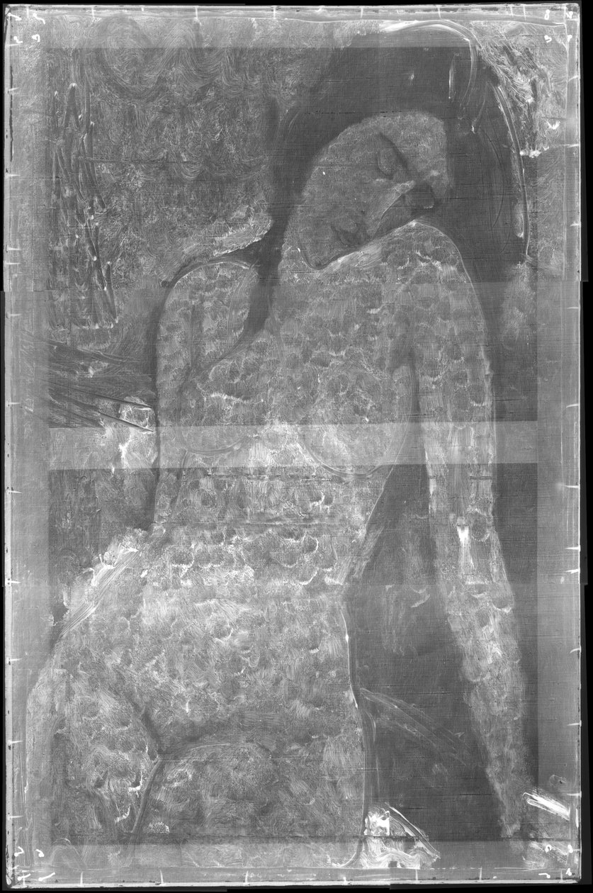Akt kobiecy, ok. 1916 (zdjęcie rentgenowskie) autorstwa Amedeo Modigliani
