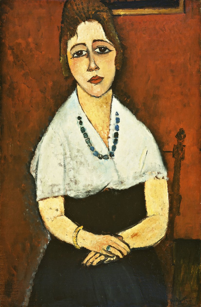 Dziewczyna z naszyjnikiem autorstwa Amedeo Modigliani