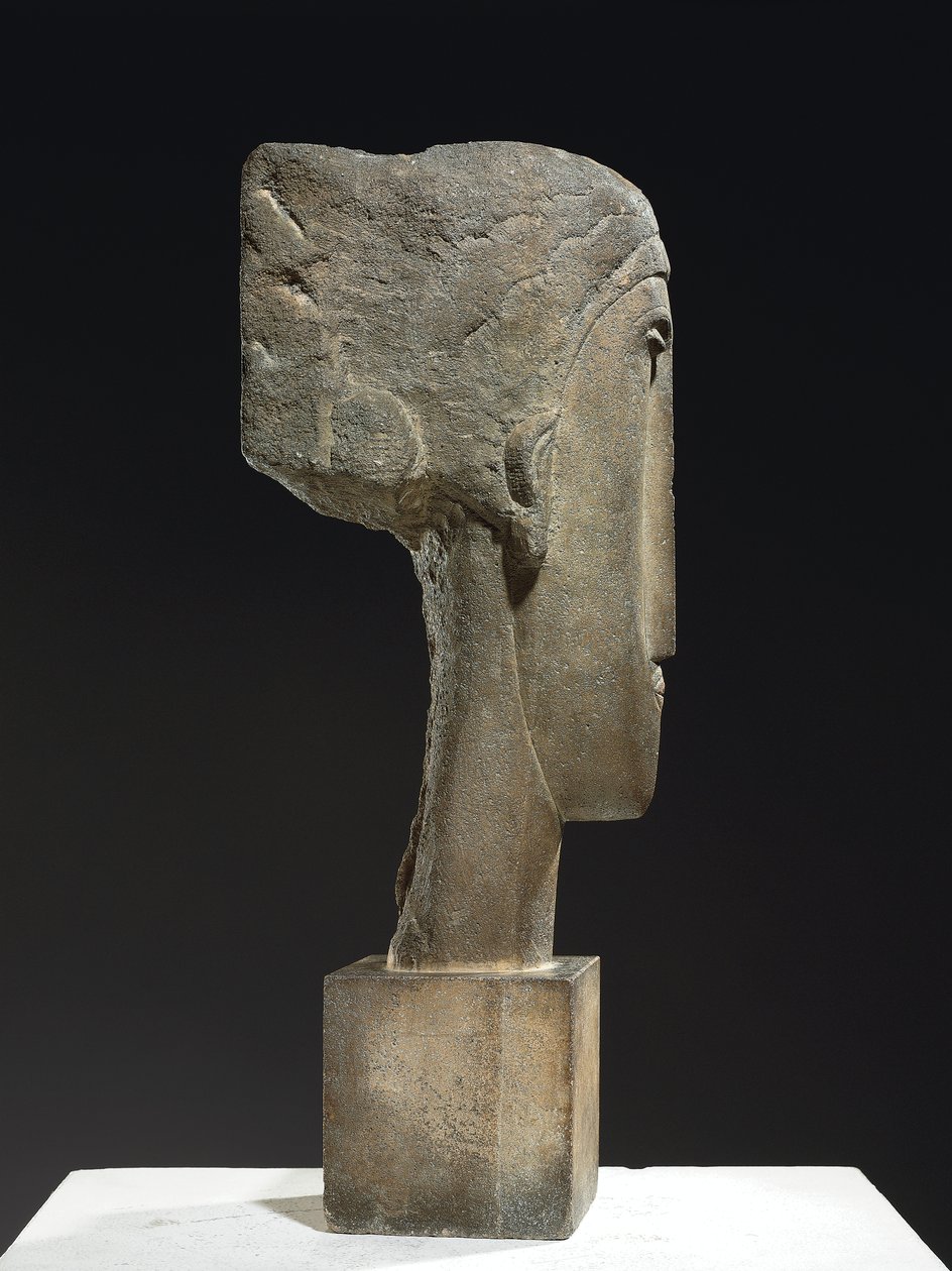 Głowa, ok. 1910-12 (wapień) autorstwa Amedeo Modigliani