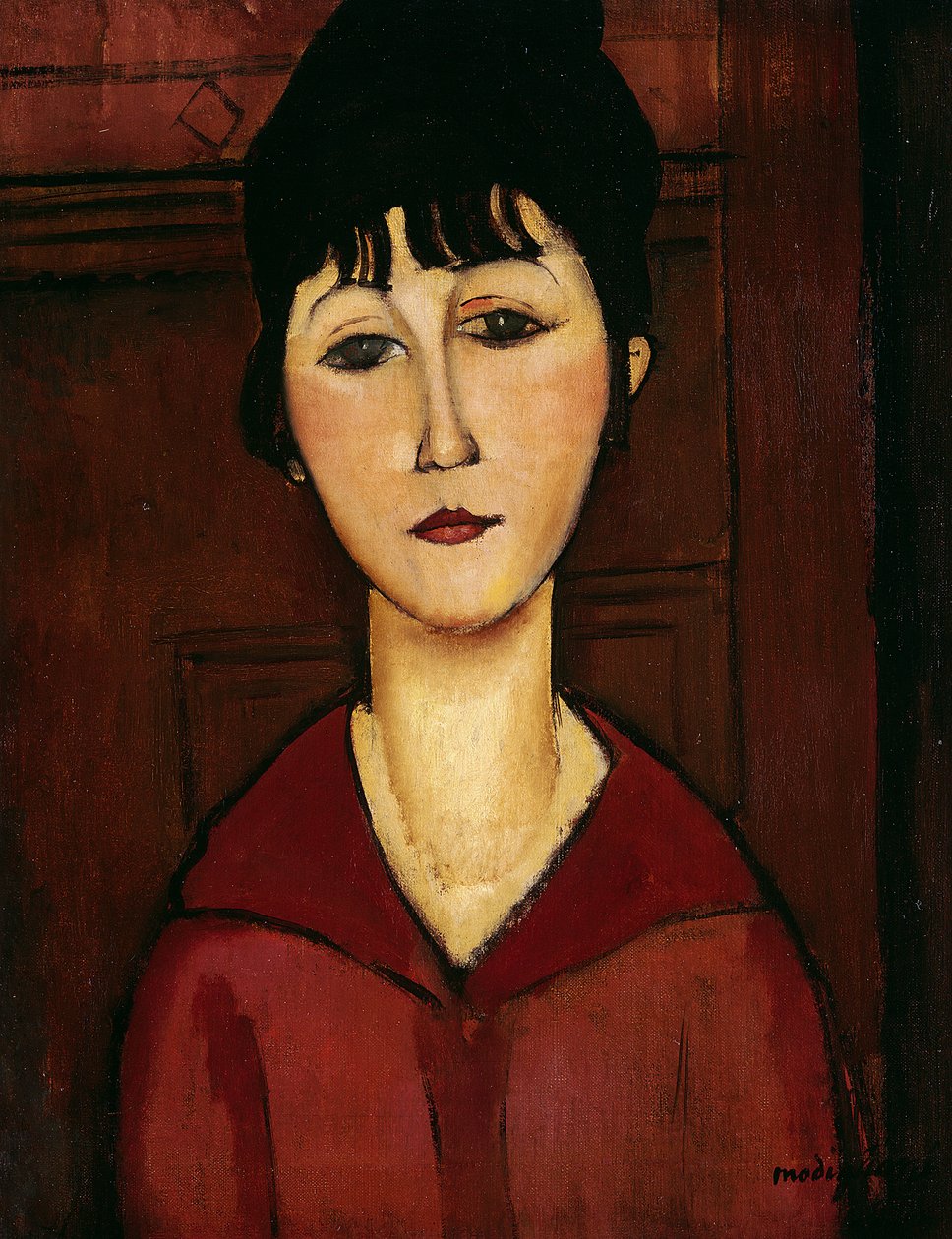 Głowa młodej dziewczyny, 1916 autorstwa Amedeo Modigliani