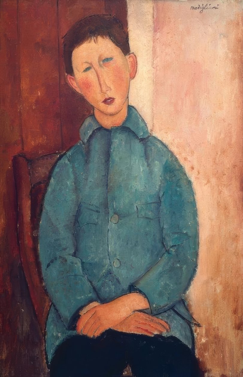 Chłopiec w niebieskiej kurtce autorstwa Amedeo Modigliani
