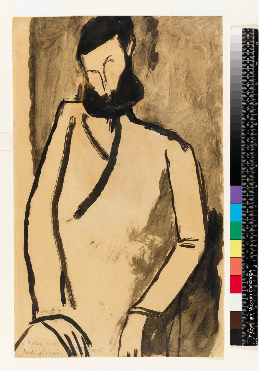 Portret brodatego mężczyzny, 1909 autorstwa Amedeo Modigliani