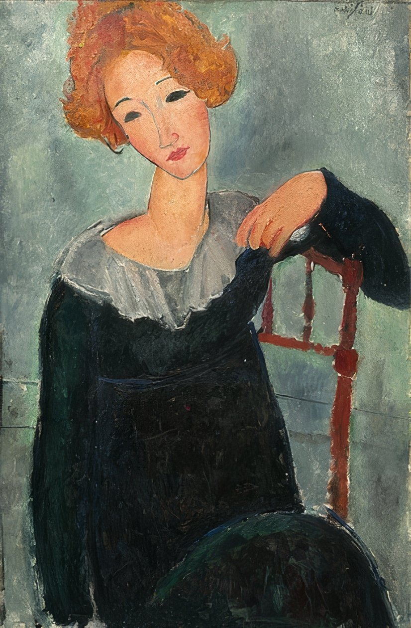 Ruda kobieta. 1917 autorstwa Amedeo Modigliani