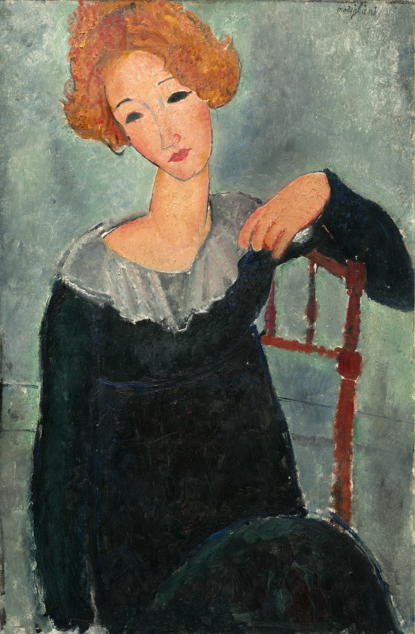 Kobieta z rudymi włosami autorstwa Amedeo Modigliani