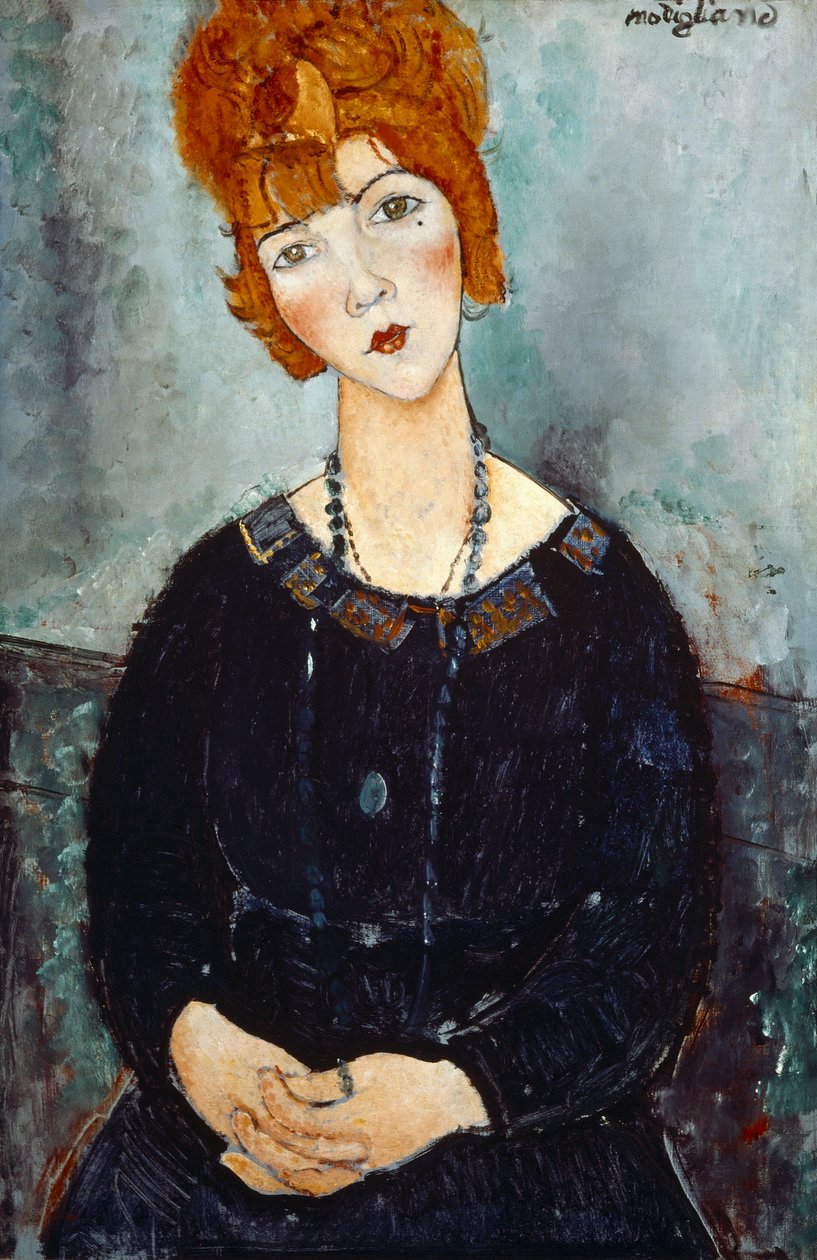 Kobieta z naszyjnikiem, 1910 autorstwa Amedeo Modigliani