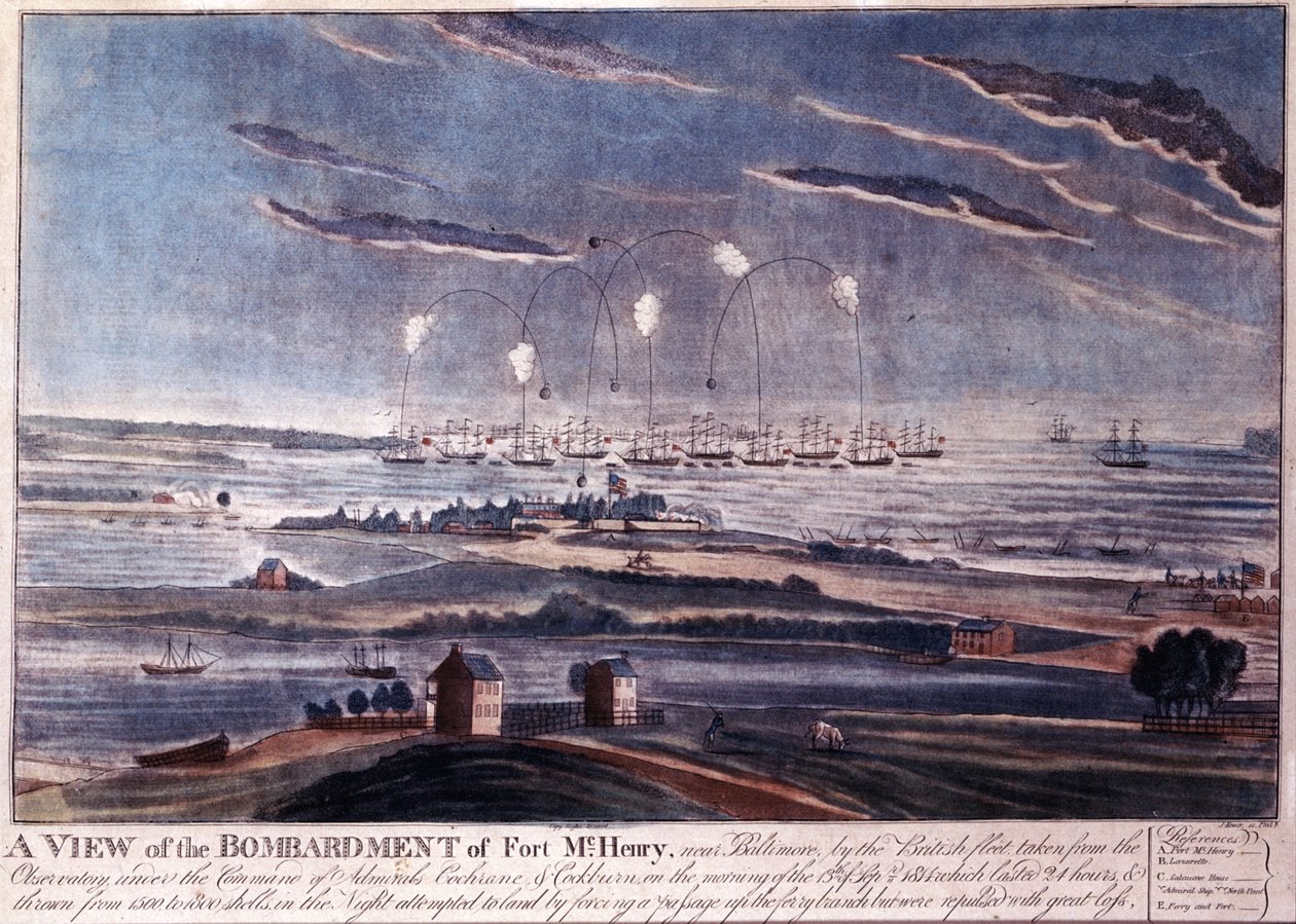 Brytyjski atak na Fort McHenry w Baltimore w 1812 r. autorstwa American Photographer