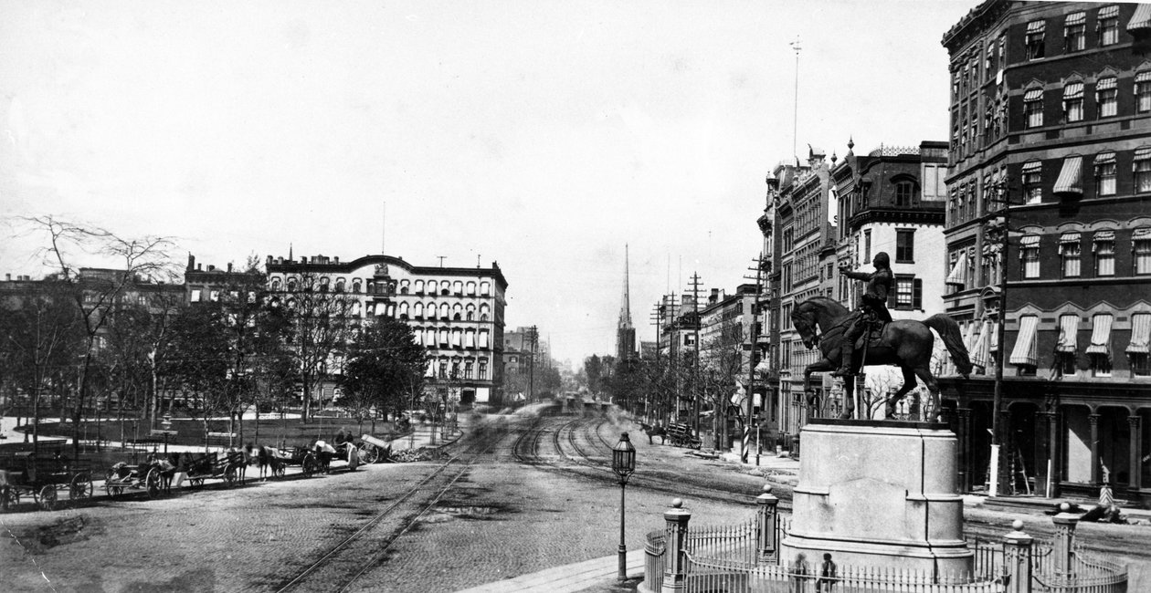 Union Square, Nowy Jork, ok. 1870 r. autorstwa American Photographer