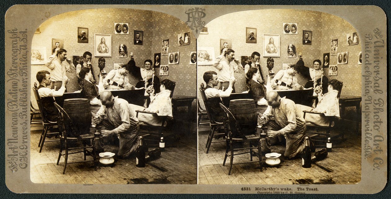 McCarthys Wake (część 2), 1899 (stereograf) autorstwa American School