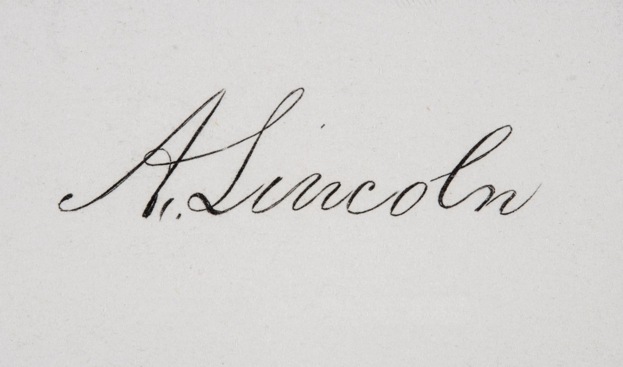 Podpis Abrahama Lincolna autorstwa American School