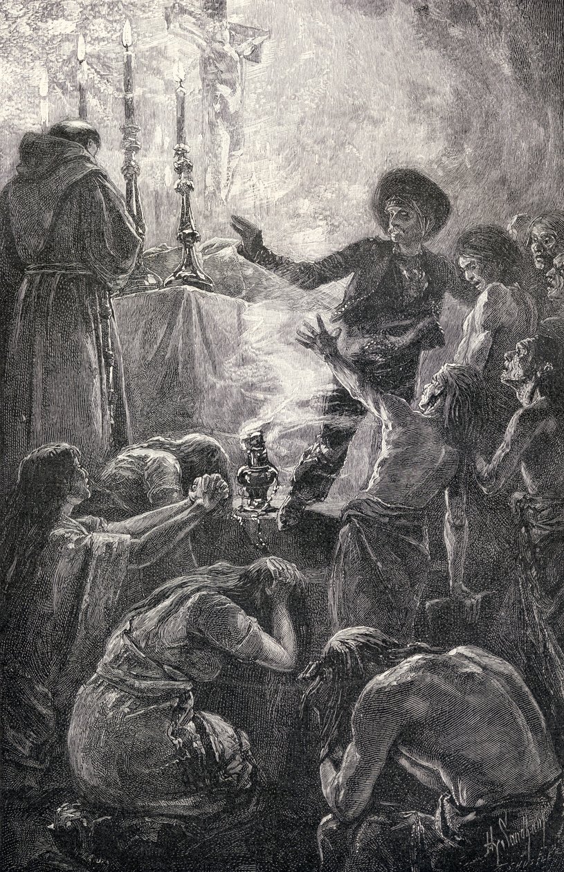 Pogrzeb Ojca Junipero, z „The Century Illustrated Monthly Magazine”, maj-październik 1883 autorstwa American School