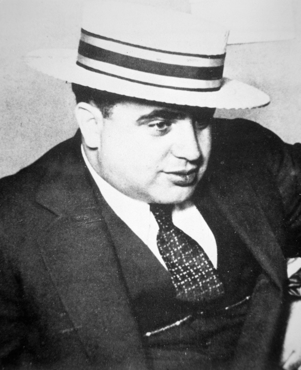 Al Capone (1899-1947) 1928 (zdjęcie czarno-białe) autorstwa American Photographer