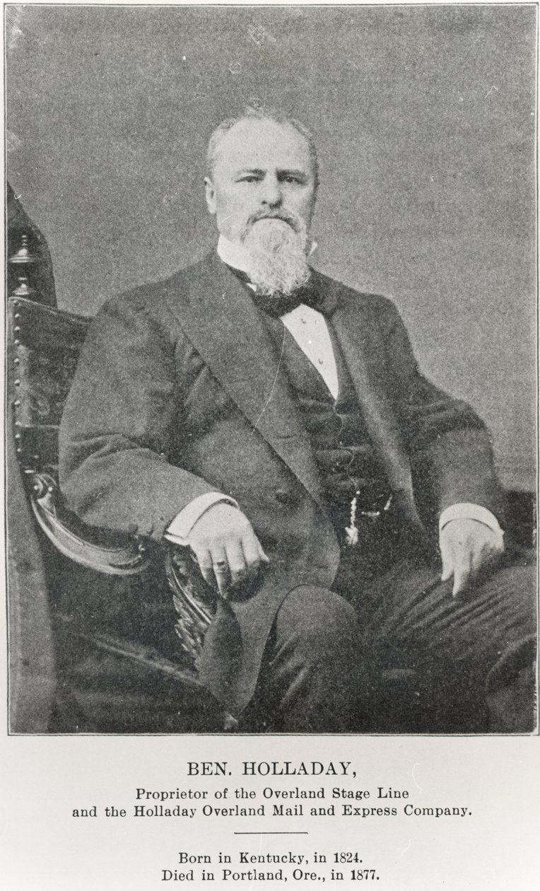 Ben Holladay (1824-77) (zdjęcie czarno-białe) autorstwa American Photographer