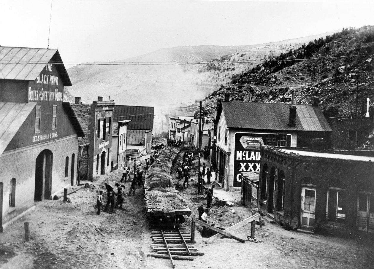 Black Hawk, powódź, ok. 1895 r. autorstwa American Photographer
