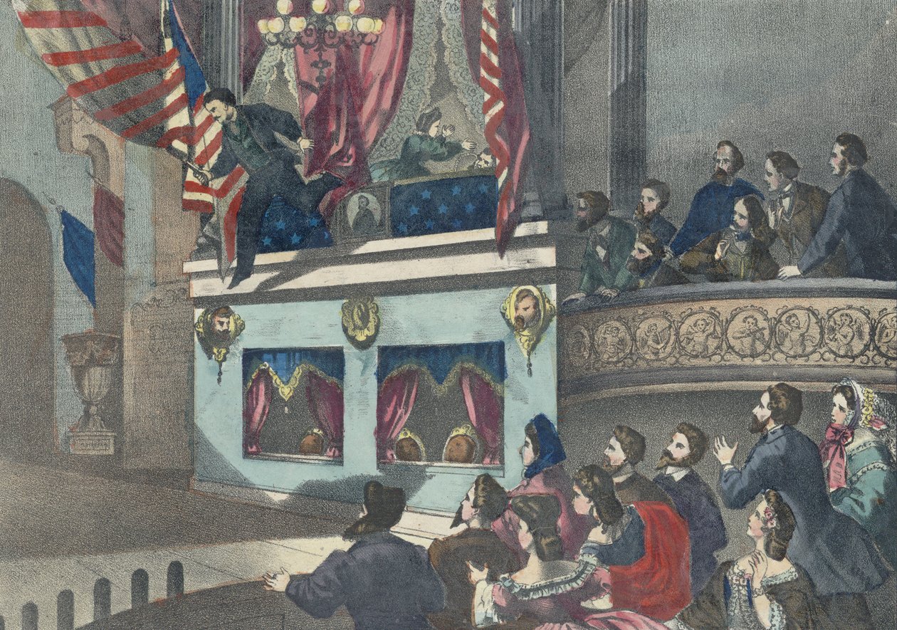Zabójstwo prezydenta Abrahama Lincolna, c.1865 autorstwa American School