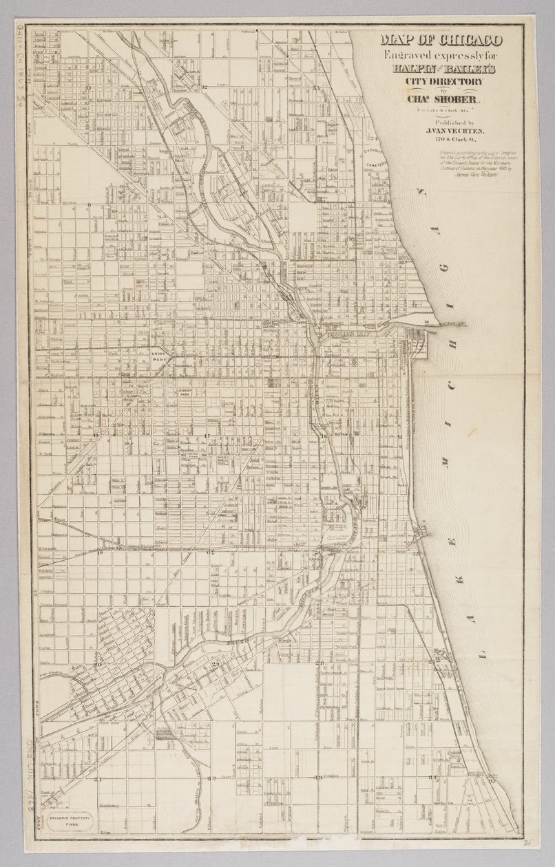 Mapa miasta Chicago autorstwa American School