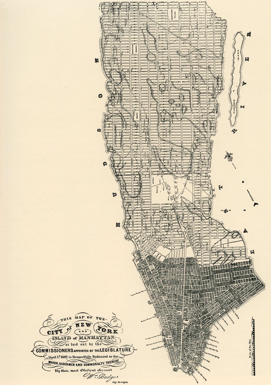 Mapa komisarzy na Manhattanie autorstwa American School