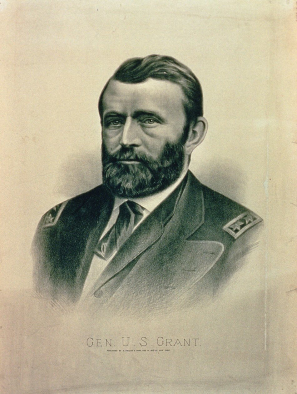 Generał Ulysses Simpson Grant (1822-85) autorstwa American School