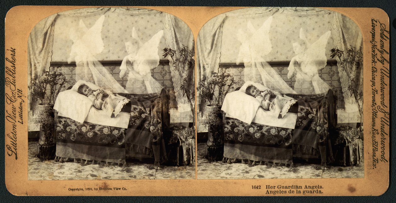 Jej Aniołowie Stróże, 1893 (stereografia) autorstwa American School