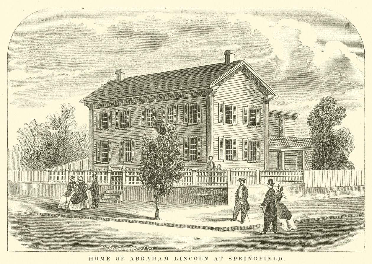 Dom Abrahama Lincolna w Springfield (rycina) autorstwa American School