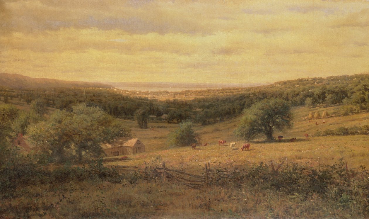 Widok na rzekę Hudson autorstwa American School