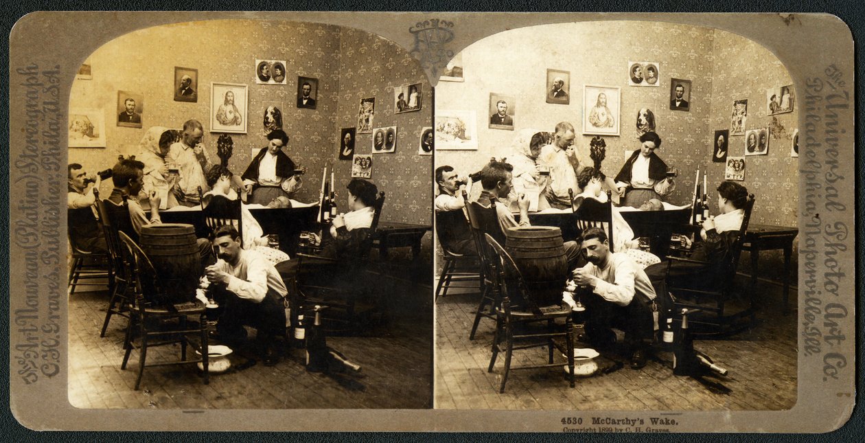 McCarthys Wake (część 1), 1899 (stereograf) autorstwa American School