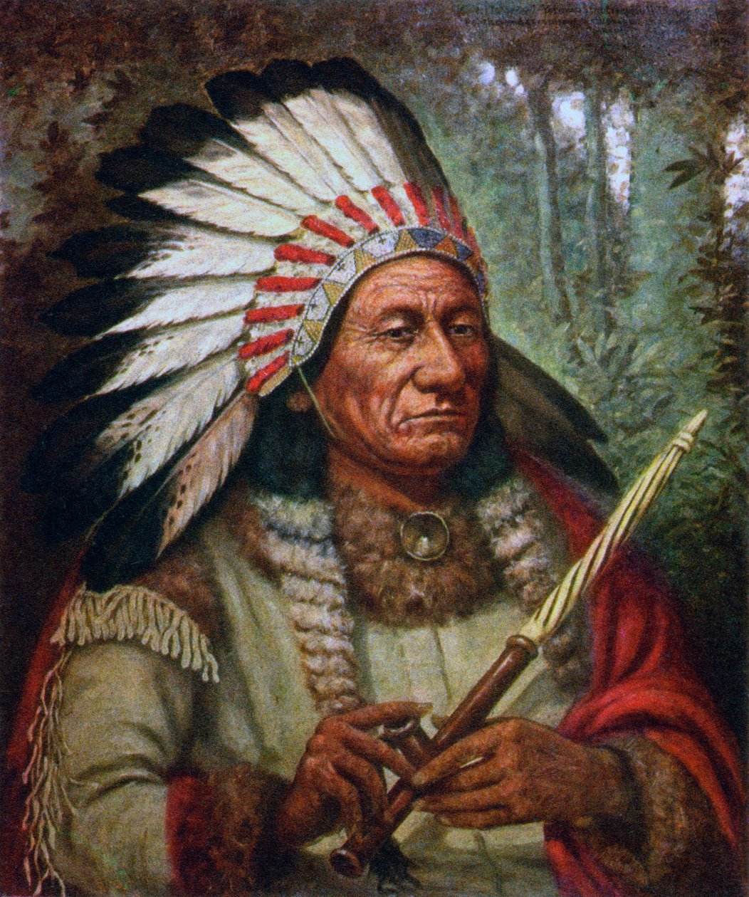 Portret siedzącego byka autorstwa American School