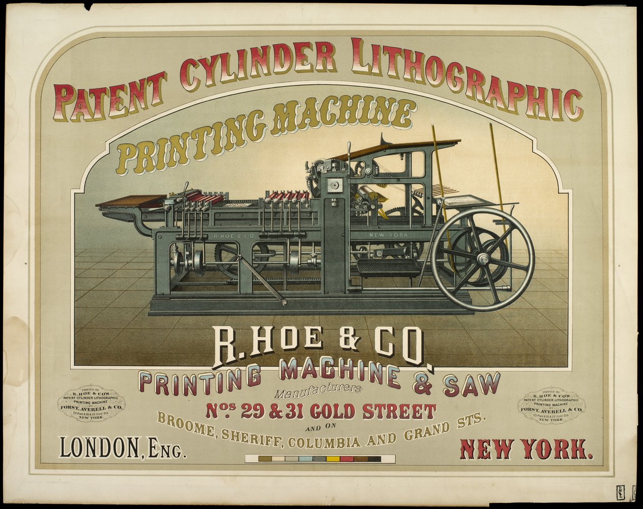 R. Hoe & Co. Producenci maszyn i pił drukarskich autorstwa American School