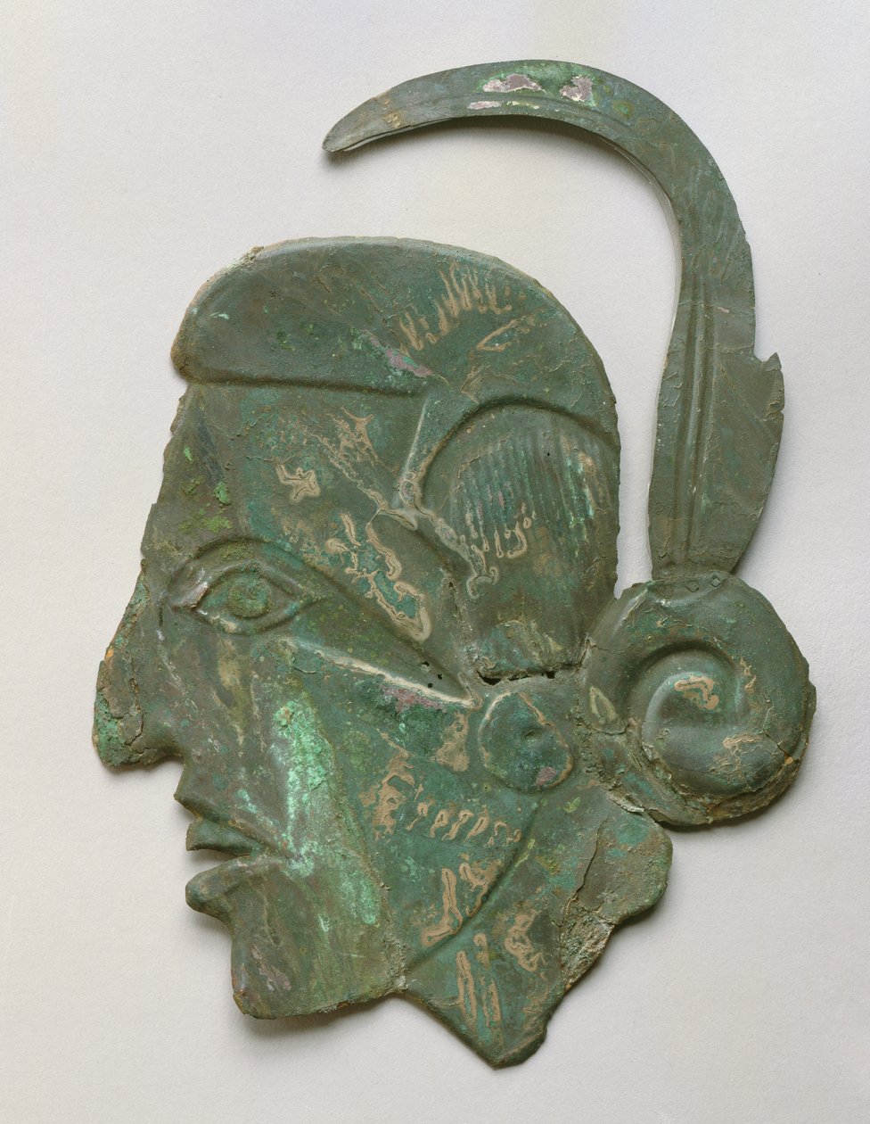 Repousse profil męski, Caddoan, Spiro, 1200-1350 (miedź) autorstwa American School