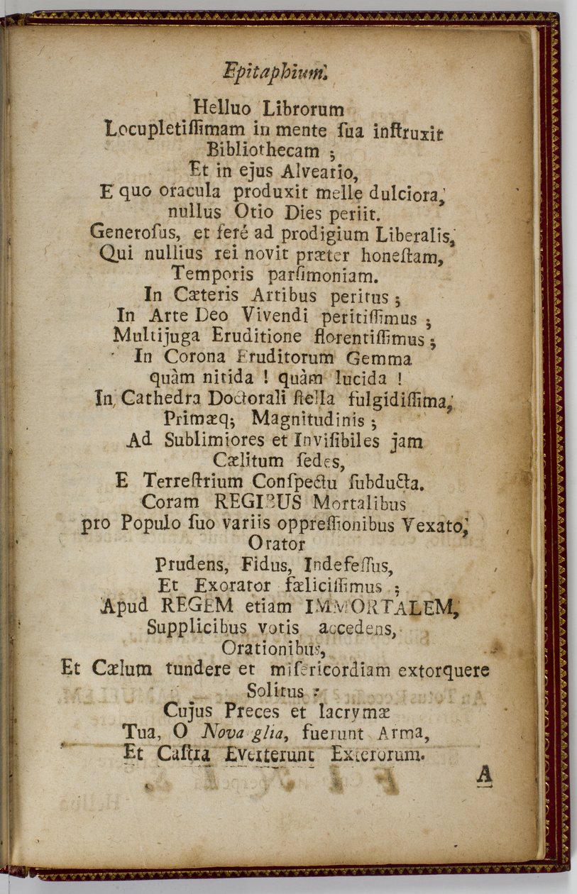 Samuel Mather, Epitafium, 1724 autorstwa American School