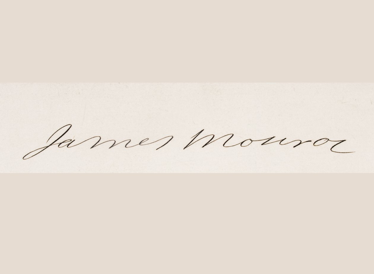 Podpis Jamesa Monroe autorstwa American School