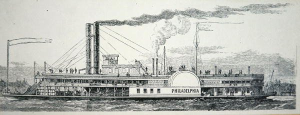 Boczny pojazd Missisipi „Philadelphia”, z „Harper