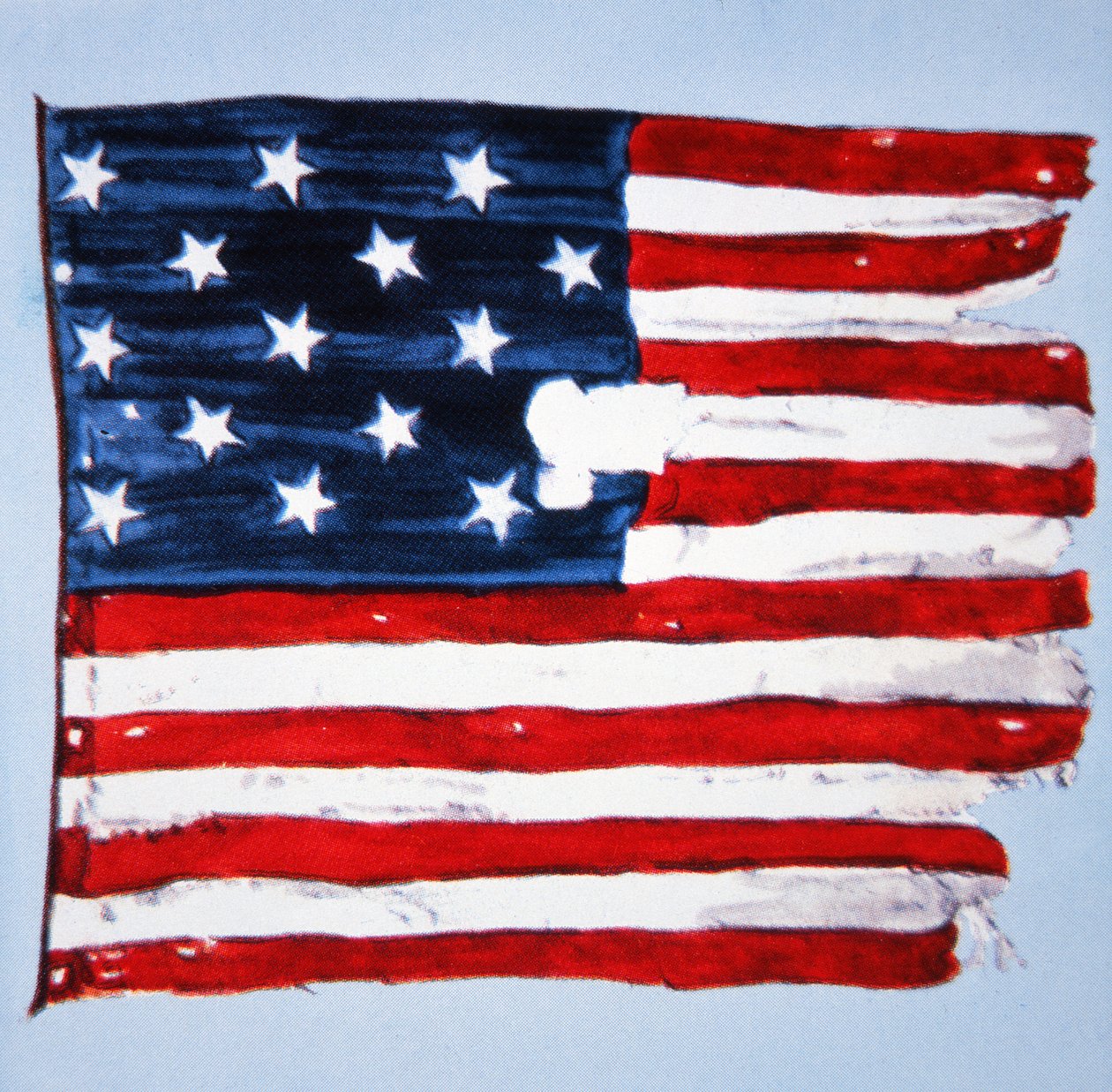 Oryginalny „Star-Spangled Banner” (kolor lito) autorstwa American School