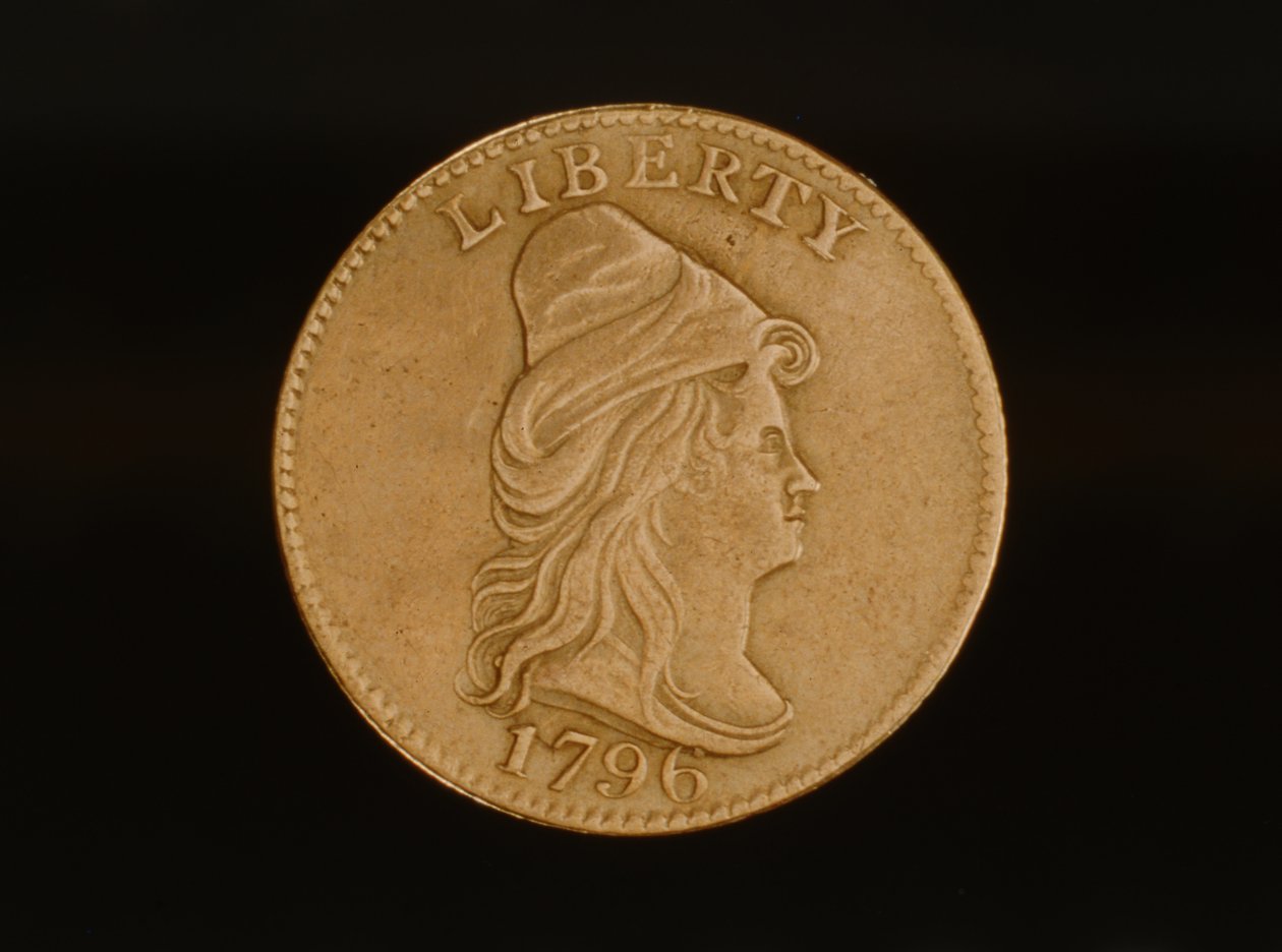 Turban ćwierćgłowy orzeł, 1796 (metal) autorstwa American School