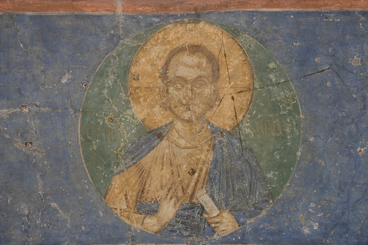 Chrystus Emanuel, XII wiek autorstwa Ancient Russian frescos