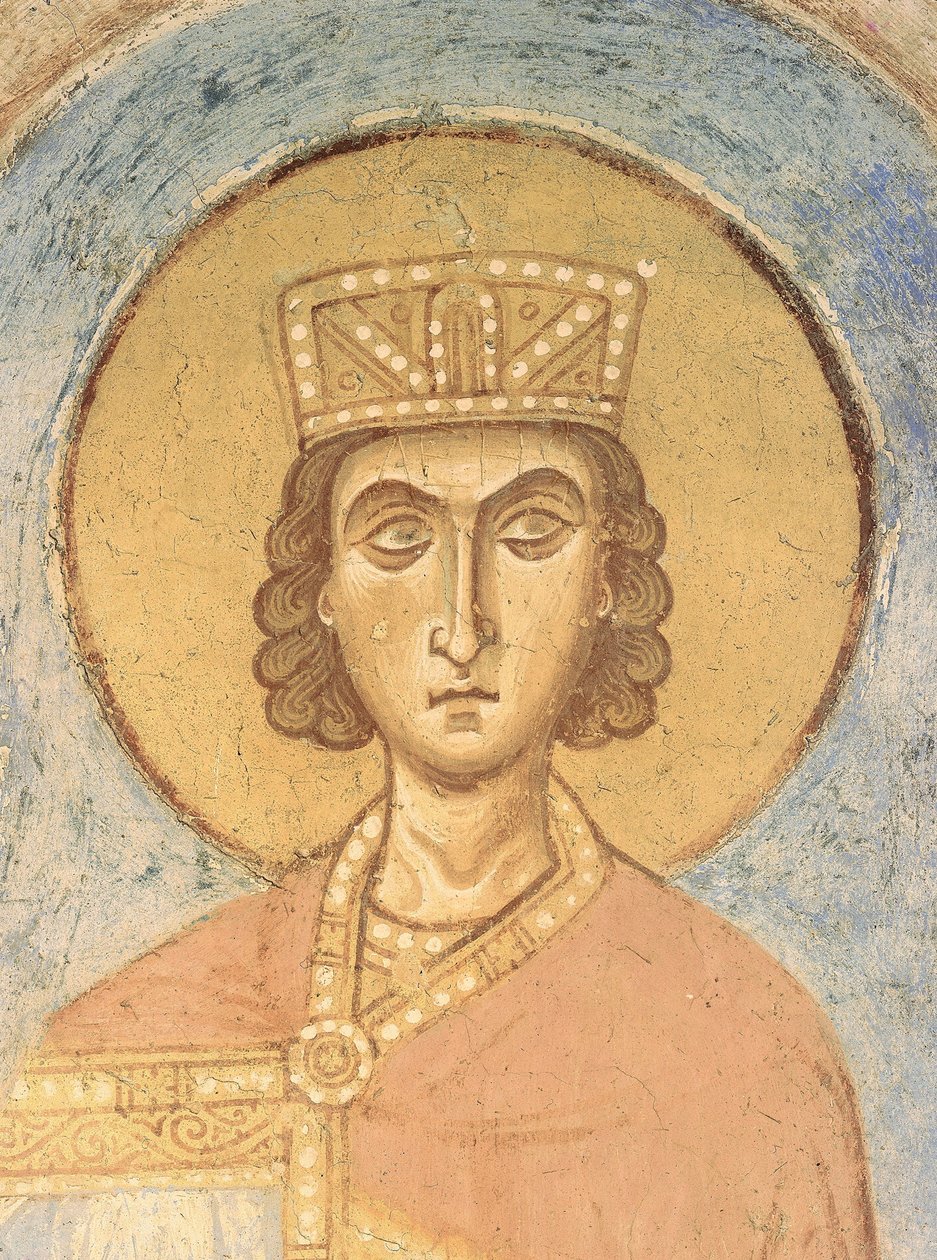 Król Salomon, XII wiek autorstwa Ancient Russian frescos