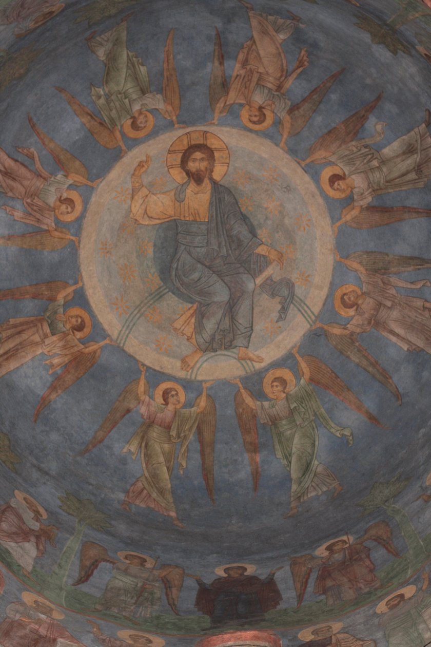Wniebowstąpienie Chrystusa, XII wiek autorstwa Ancient Russian frescos