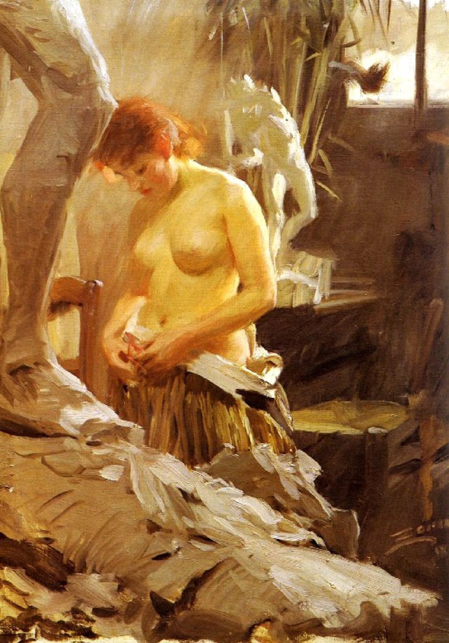 W pracowni Wikströma autorstwa Anders Leonard Zorn
