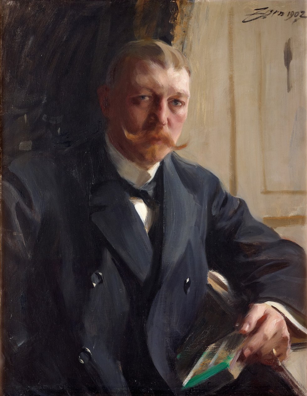 Portret przyjaciela Zornsa, urodzonego w Niemczech piwowara i przemysłowca Franza Heiss autorstwa Anders Leonard Zorn