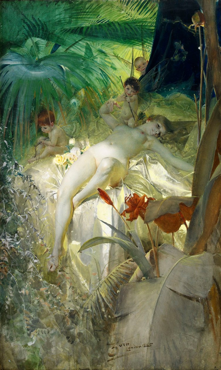 Nimfa miłości autorstwa Anders Leonard Zorn