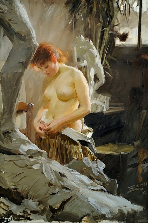  W pracowni Wikstroma autorstwa Anders Leonard Zorn