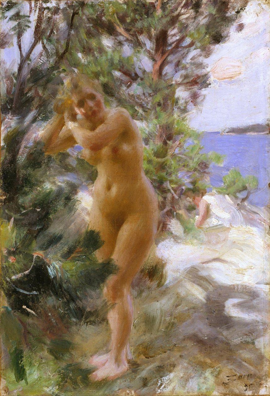 Po kąpieli autorstwa Anders Leonard Zorn